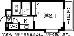 ルパンハウス 1Kの間取図画像