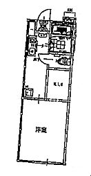 ヴィラ医大前II ワンルームの間取図画像