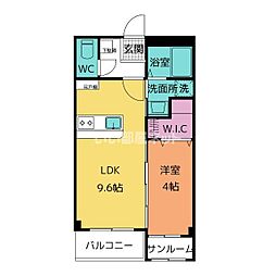 VitaRosa 1LDKの間取図画像
