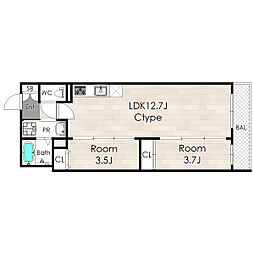 TIO HAVRE 2LDKの間取図画像