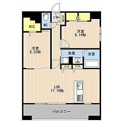 菊池郡菊陽町大字津久礼マンション 2LDKの間取図画像