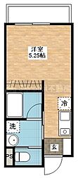Signpost弥生II ワンルームの間取図画像