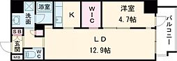 zonna磯上通 1LDKの間取図画像