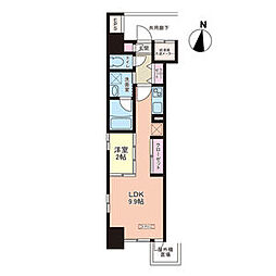アーバンハイツ大町 1LDKの間取図画像