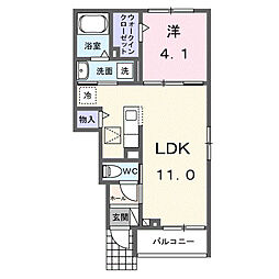 栄1丁目アパート(028865901) 1LDKの間取図画像