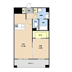 LIBTH並木坂 1LDKの間取図画像