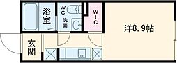 COLLINA呉本通 ワンルームの間取図画像