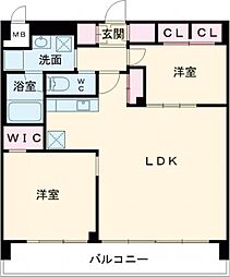 プレジオ宝塚ASIAN 2LDKの間取図画像