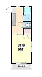 M&Mビル 1Kの間取図画像