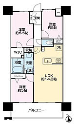 レーベン熊本新町EMBRACE 3LDKの間取図画像