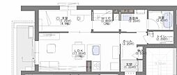 福岡市中央区白金1丁目マンション 1LDKの間取図画像