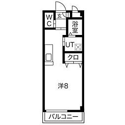 エミネンス ワンルームの間取図画像