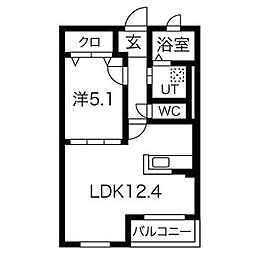 HeartfulVerano 1LDKの間取図画像