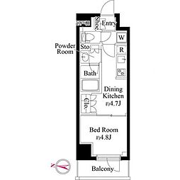 GRANPASEO清澄白河2 1DKの間取図画像