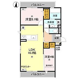 loup・de・mer 2LDKの間取図画像