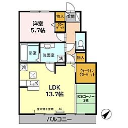 ファミリア今川 1LDKの間取図画像