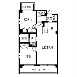 Legcy八事 2LDKの間取図画像