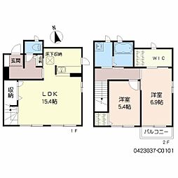 メゾンポラリス3 2LDKの間取図画像