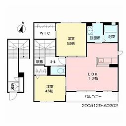 マロンシャトー 2LDKの間取図画像