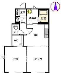コンフォート 2DKの間取図画像