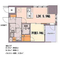 S-RESIDENCE千種belvia TOWER(べルヴィアタワー) 10月27日(火) 1LDKの間取図画像