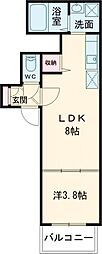 サングラン松原天美 1LDKの間取図画像