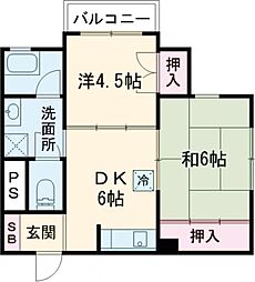 ウインライトビル 3DKの間取図画像