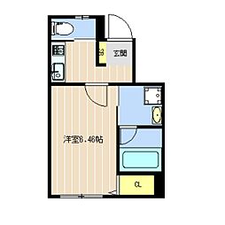 ホワイトステージ八王寺 1Kの間取図画像