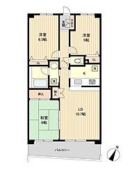 モンテローザ緑が丘 3LDKの間取図画像
