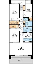 リーベスト西千葉 3LDKの間取図画像