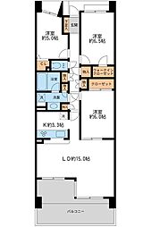 リーベスト西千葉 3LDKの間取図画像