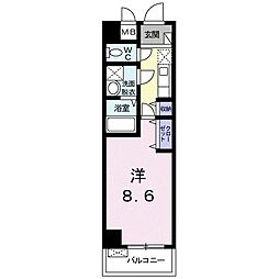 メゾンドサクラ 1Kの間取図画像