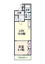 Casa Ciel 1LDKの間取図画像