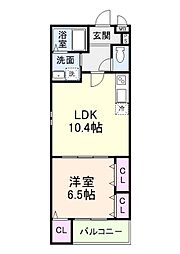 Casa Ciel 1LDKの間取図画像