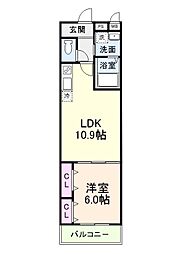 Casa Ciel 1LDKの間取図画像