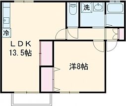 ソレイユルバン 1LDKの間取図画像