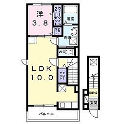 東風家 1LDKの間取図画像