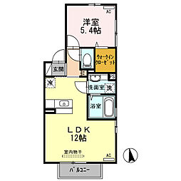 エレガンス神宮 1LDKの間取図画像