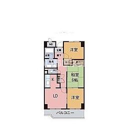 ロサノS北豊中 3LDKの間取図画像