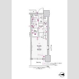 ガーラ・グランディ川口並木 1Kの間取図画像