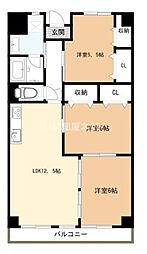 プラザコスモス 3LDKの間取図画像
