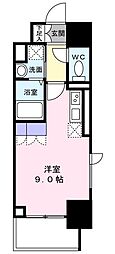 渡幸ベルメゾン五橋 ワンルームの間取図画像