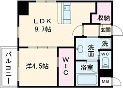 LaTourKasuga 1LDKの間取図画像