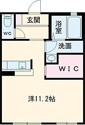プレミール白川 ワンルームの間取図画像