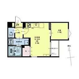 REGALEST青葉堤町 1LDKの間取図画像
