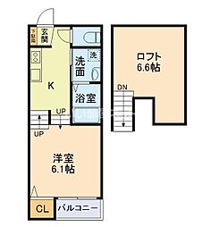 Forest神園 ワンルームの間取図画像