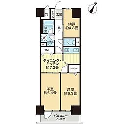 ライオンズプラザ西公園通 2SDKの間取図画像