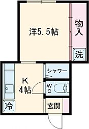 KICHIビル 1Kの間取図画像