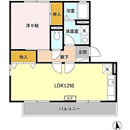 サニーコート 1LDKの間取図画像