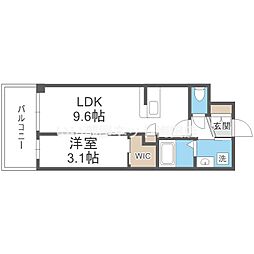 セレニテ東梅田アリエ 1LDKの間取図画像